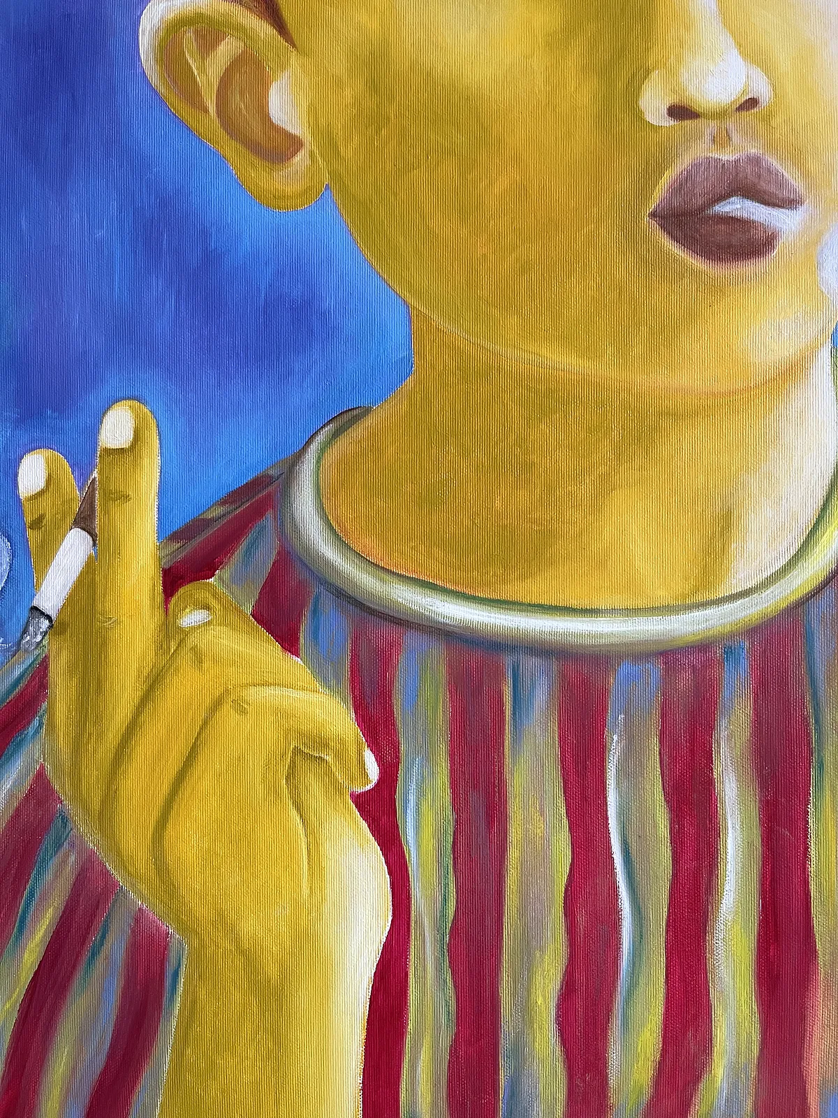 Image of Обережно.Діти(№1) by Soloninkina, size: 66*89, made of Oil, canvas, Painting medium, part of the Обережно.Діти series Photo 2 of 3.