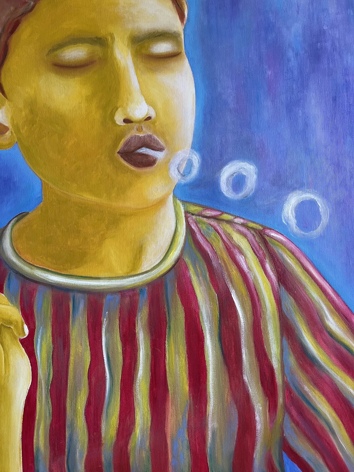 Image of Обережно.Діти(№1) by Soloninkina, size: 66*89, made of Oil, canvas, Painting medium, part of the Обережно.Діти series Photo 3 of 3.