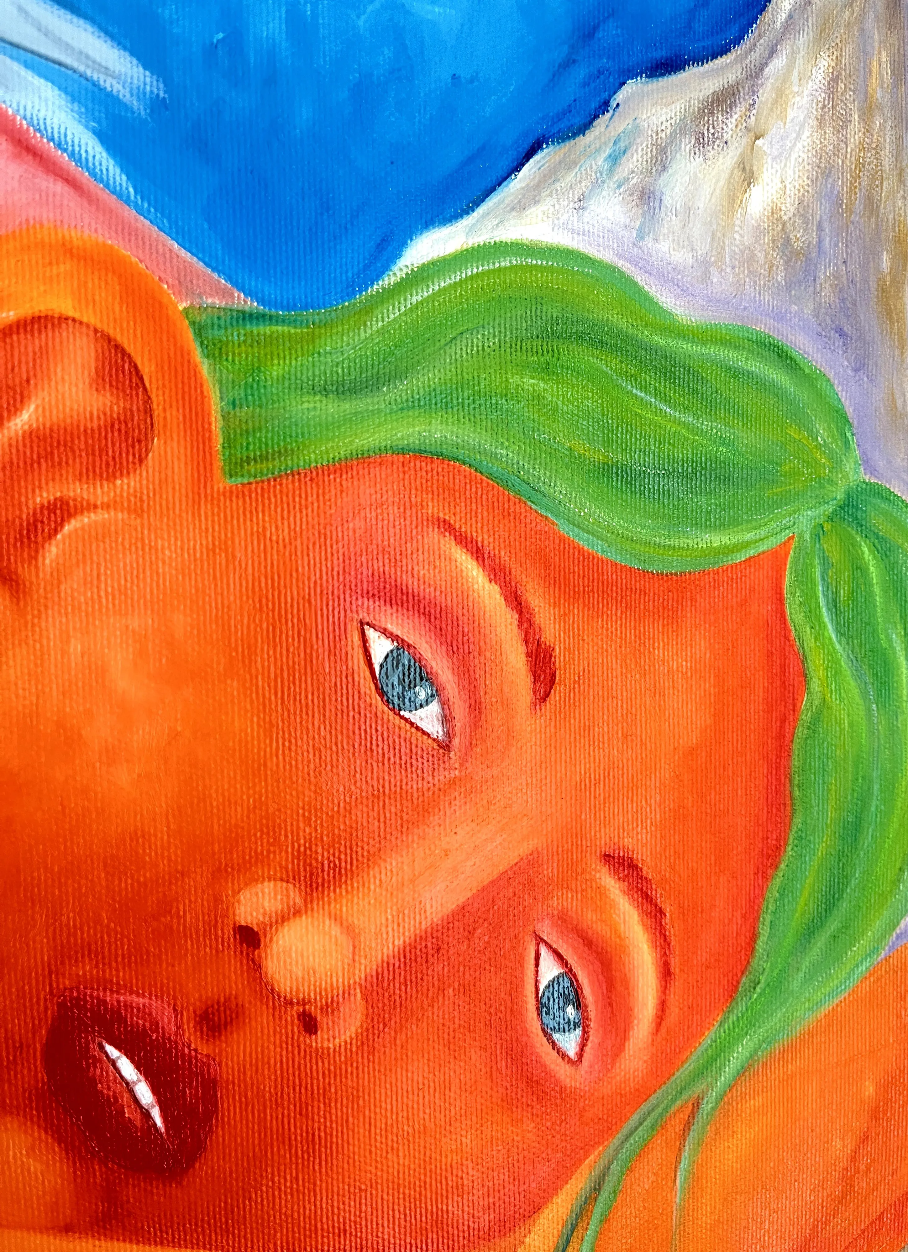 Image of Horse  by Soloninkina, size: 98/130 cm, made of oil, oil pastel, canvas, Painting medium, from Warsaw Photo 2 of 5.