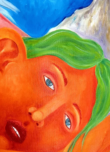 Image of Horse  by Soloninkina, size: 98/130 cm, made of oil, oil pastel, canvas, Painting medium, from Warsaw Photo 2 of 5.