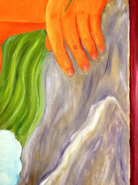 Image of Horse  by Soloninkina, size: 98/130 cm, made of oil, oil pastel, canvas, Painting medium, from Warsaw Photo 4 of 5.