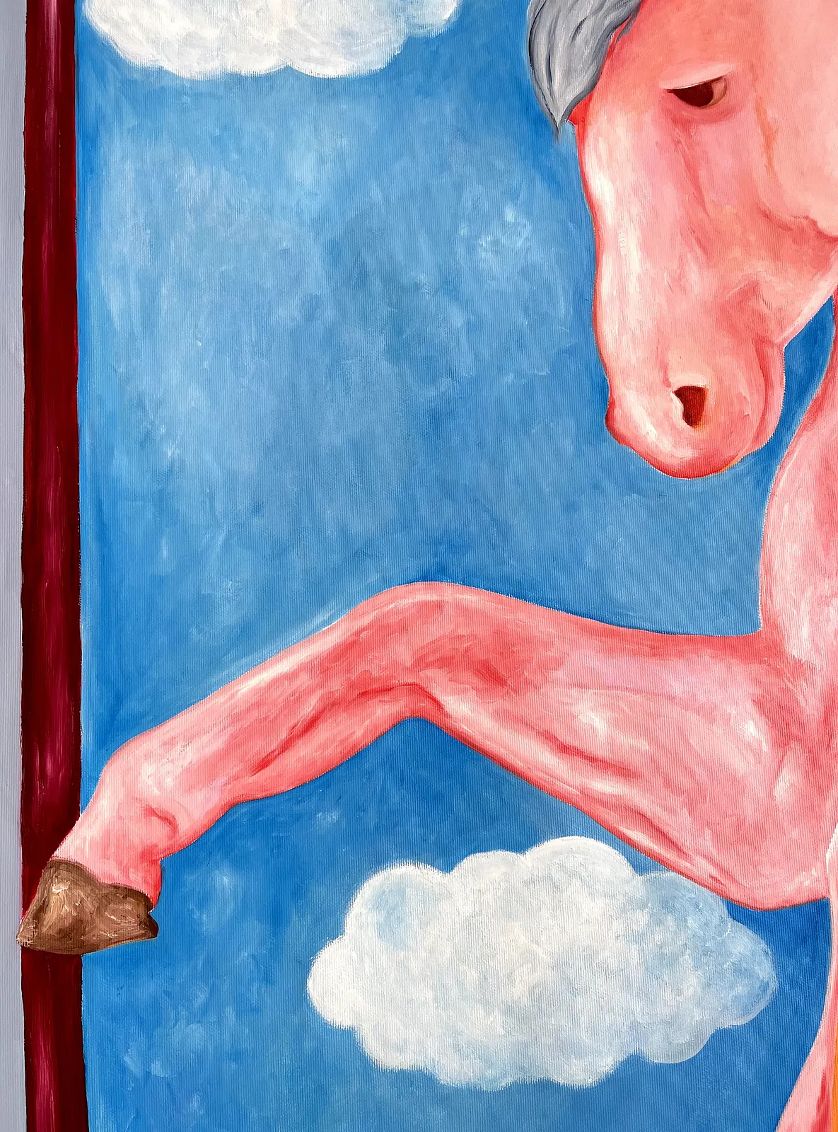 Image of Horse  by Soloninkina, size: 98/130 cm, made of oil, oil pastel, canvas, Painting medium, from Warsaw Photo 5 of 5.